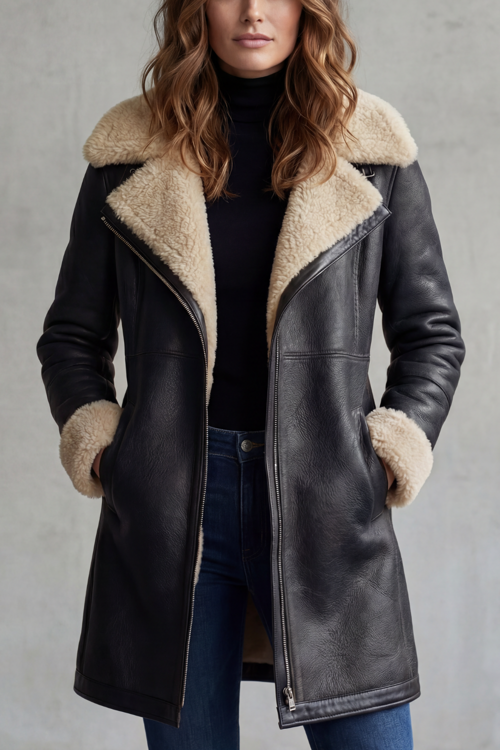 Everlyn – Shearling-lined elegance – leather coat-10482669125975-ZARA MAE LONDON