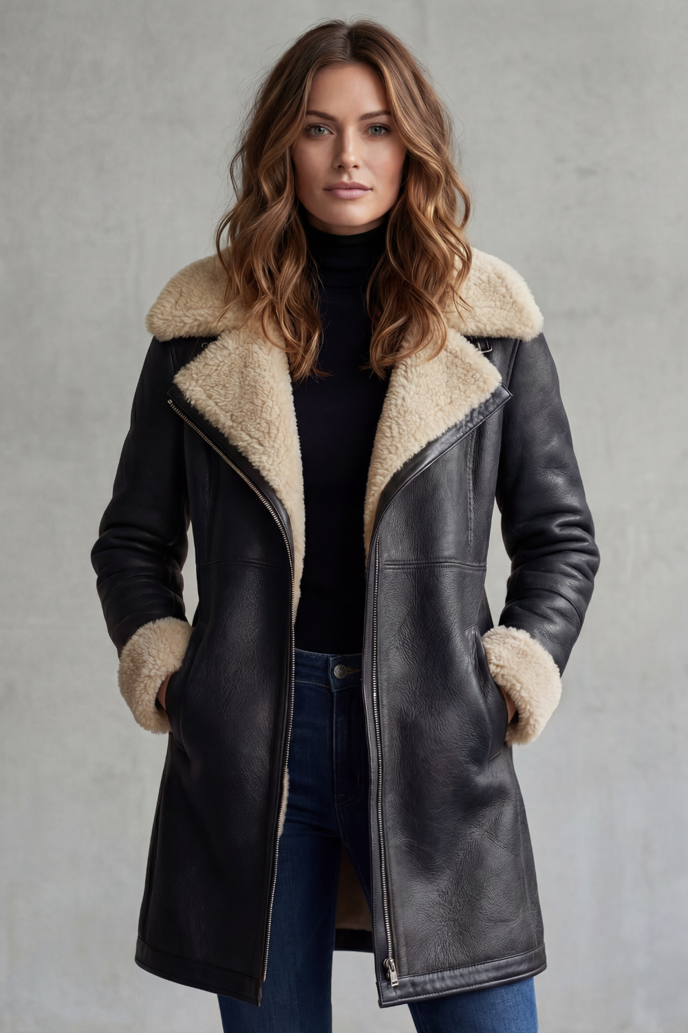 Everlyn – Shearling-lined elegance – leather coat-10482669125975-ZARA MAE LONDON