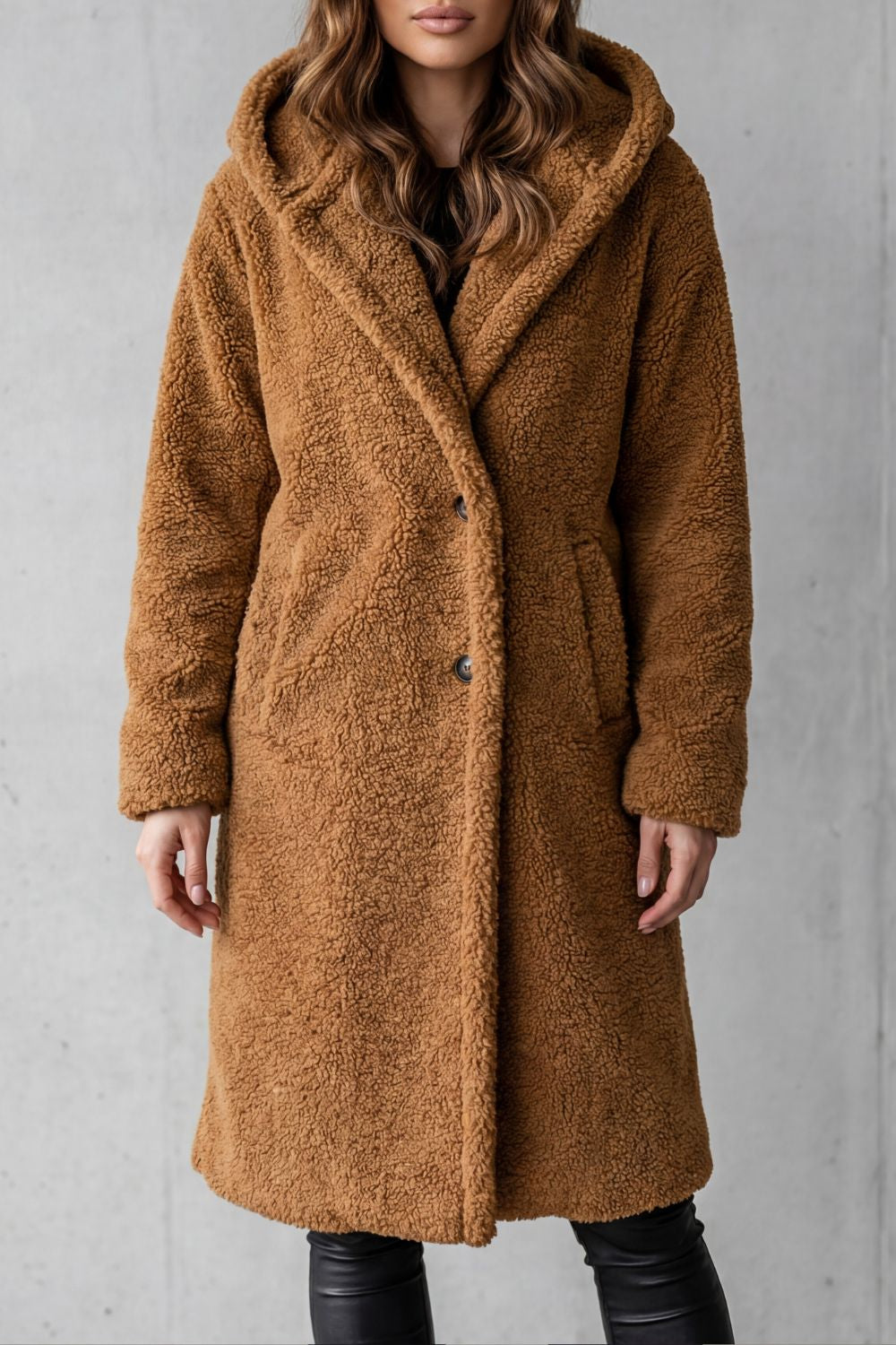 Fioranta – Plush hooded design – Long teddy coat-10469801197911-ZARA MAE LONDON