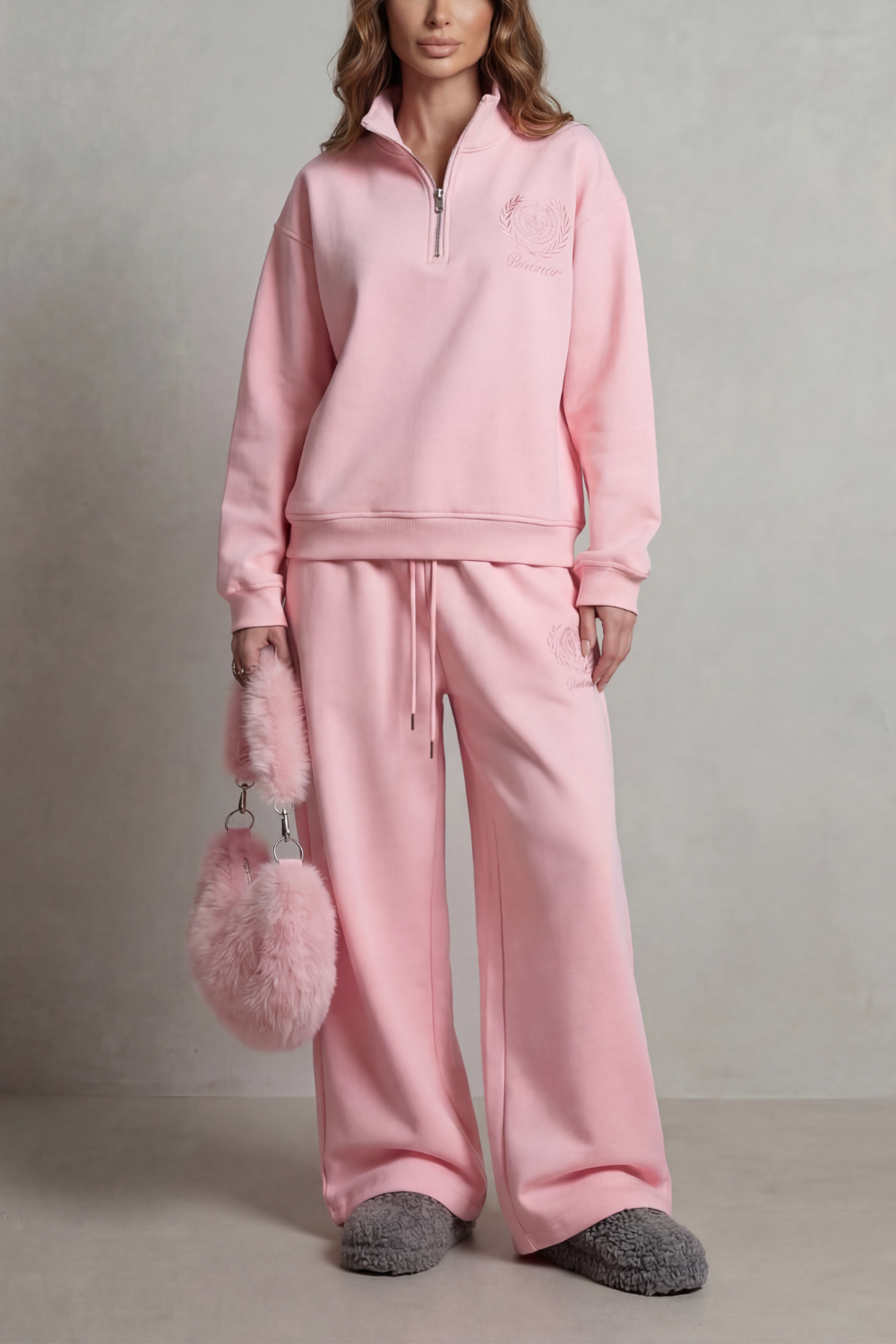 Florevée – Embroidered crest – Zip lounge set-10487014326615-ZARA MAE LONDON