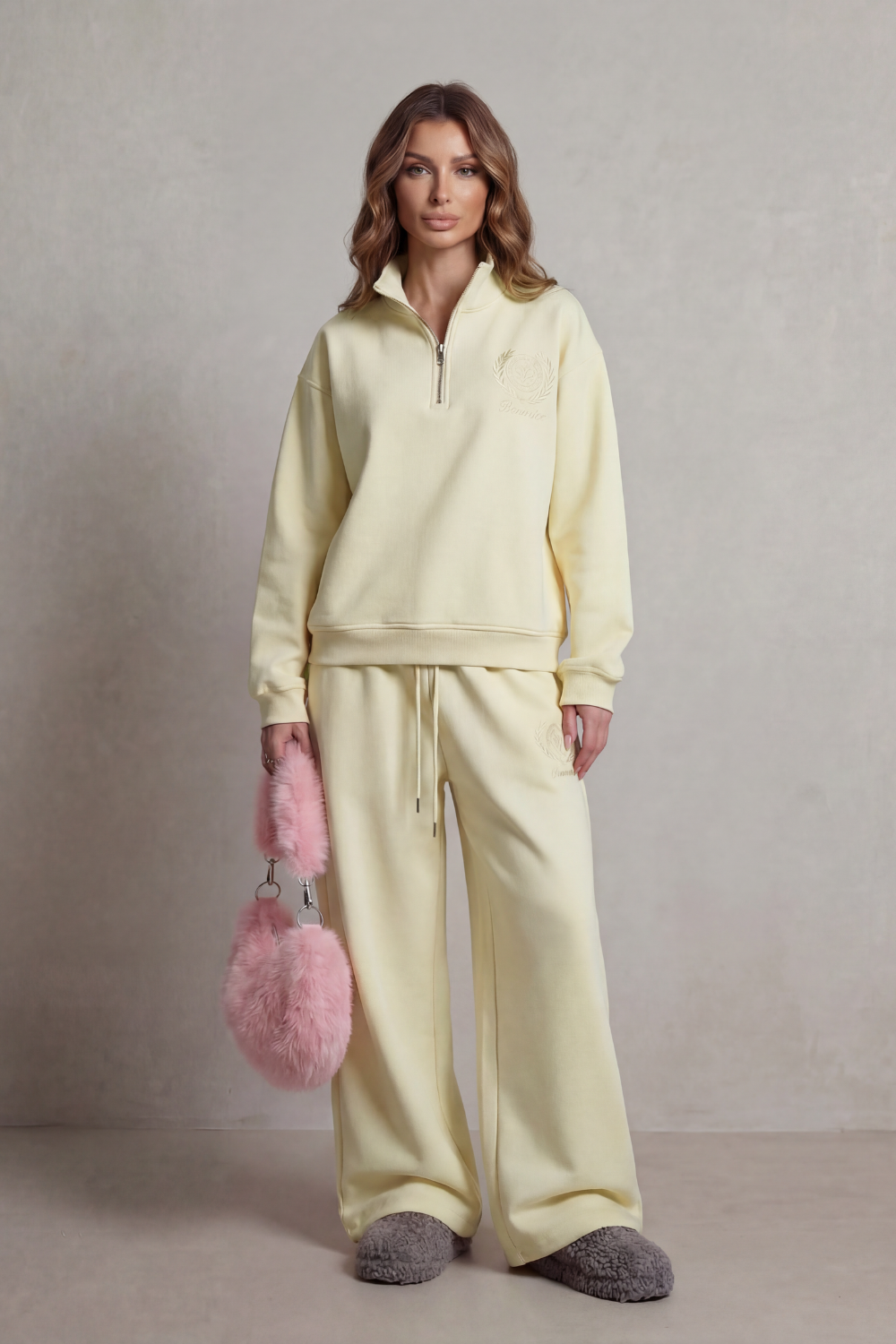 Florevée – Embroidered crest – Zip lounge set-10487014326615-ZARA MAE LONDON