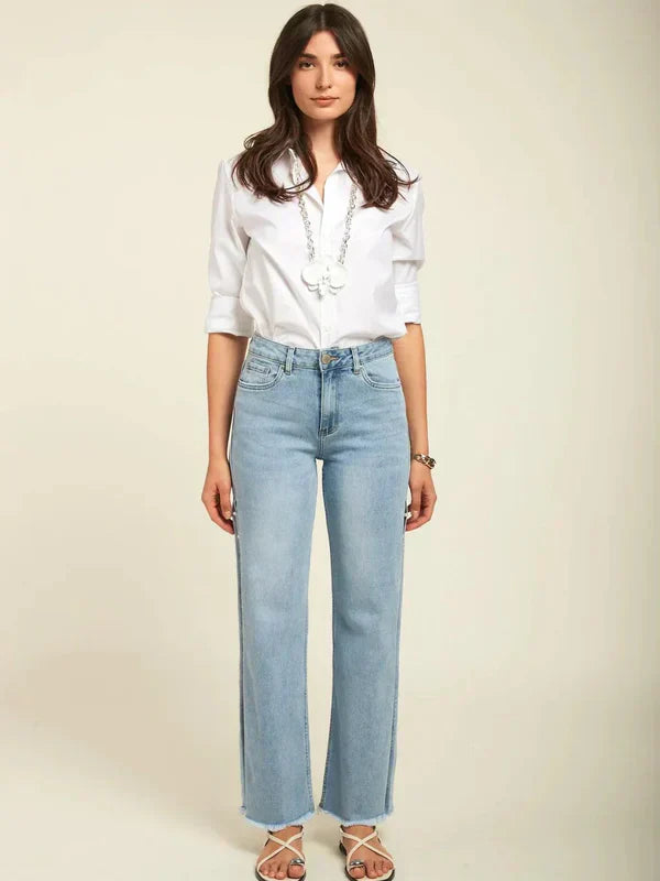 Giuliana – Pearl embellished – Wide leg jeans-10427424211287-ZARA MAE LONDON