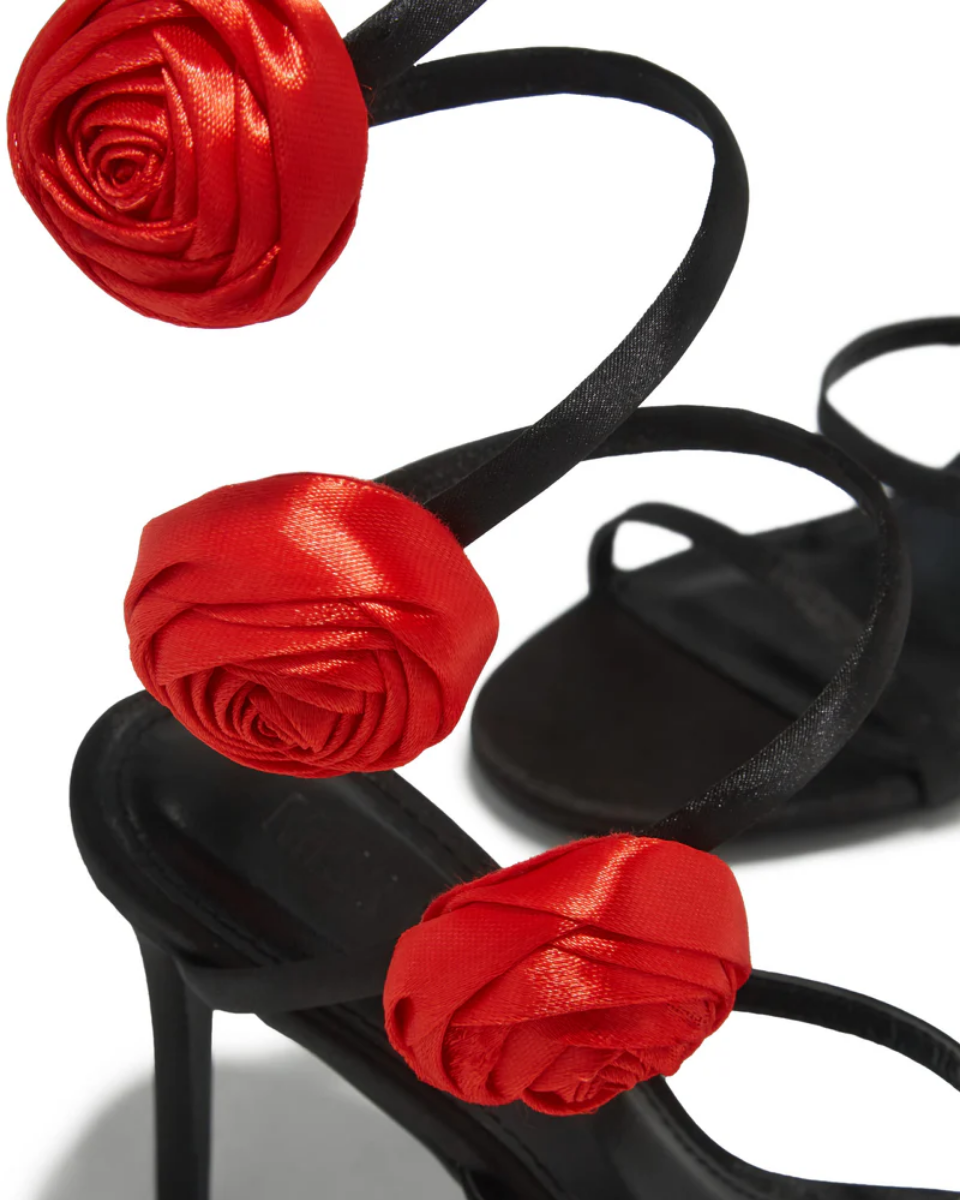 Henriette – Floral embellishment – Rosette coil-strap heels-10418922422615-ZARA MAE LONDON