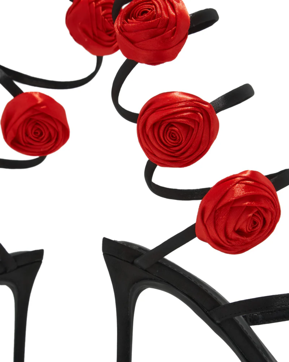 Henriette – Floral embellishment – Rosette coil-strap heels-10418922422615-ZARA MAE LONDON