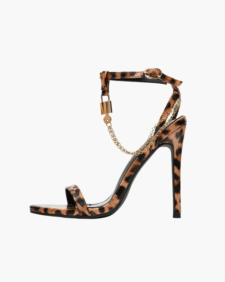 Isotta – Bold design – Gold chain ankle strap stiletto heels-10418922815831-ZARA MAE LONDON