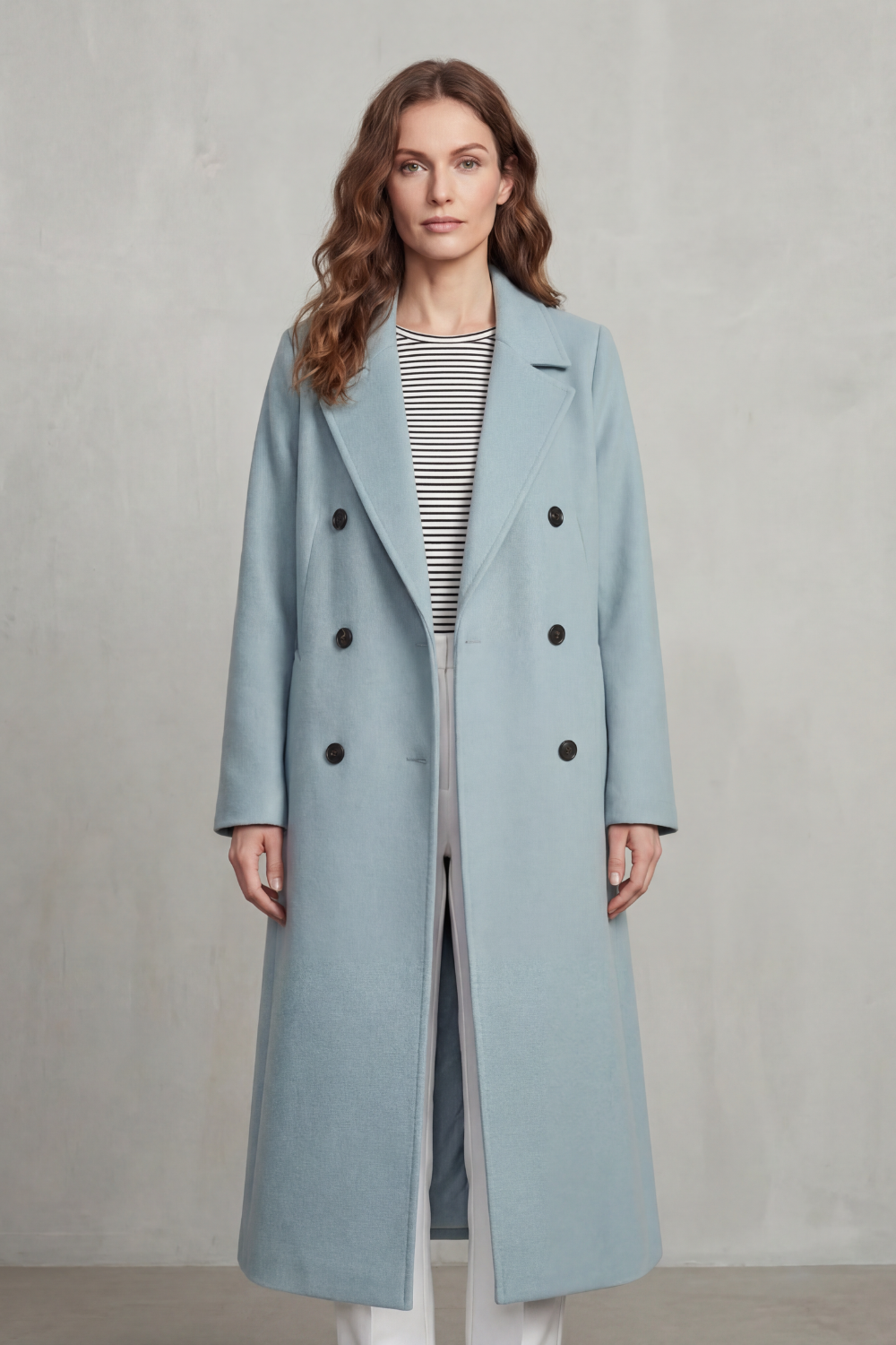 Maelisette – Double-breasted design – Wool blend coat