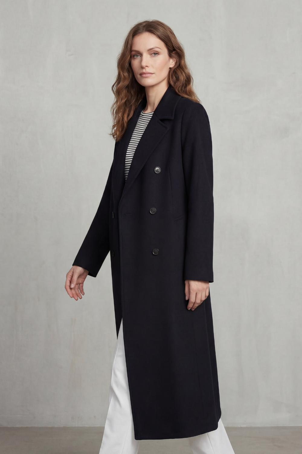 Maelisette – Double-breasted design – Wool blend coat