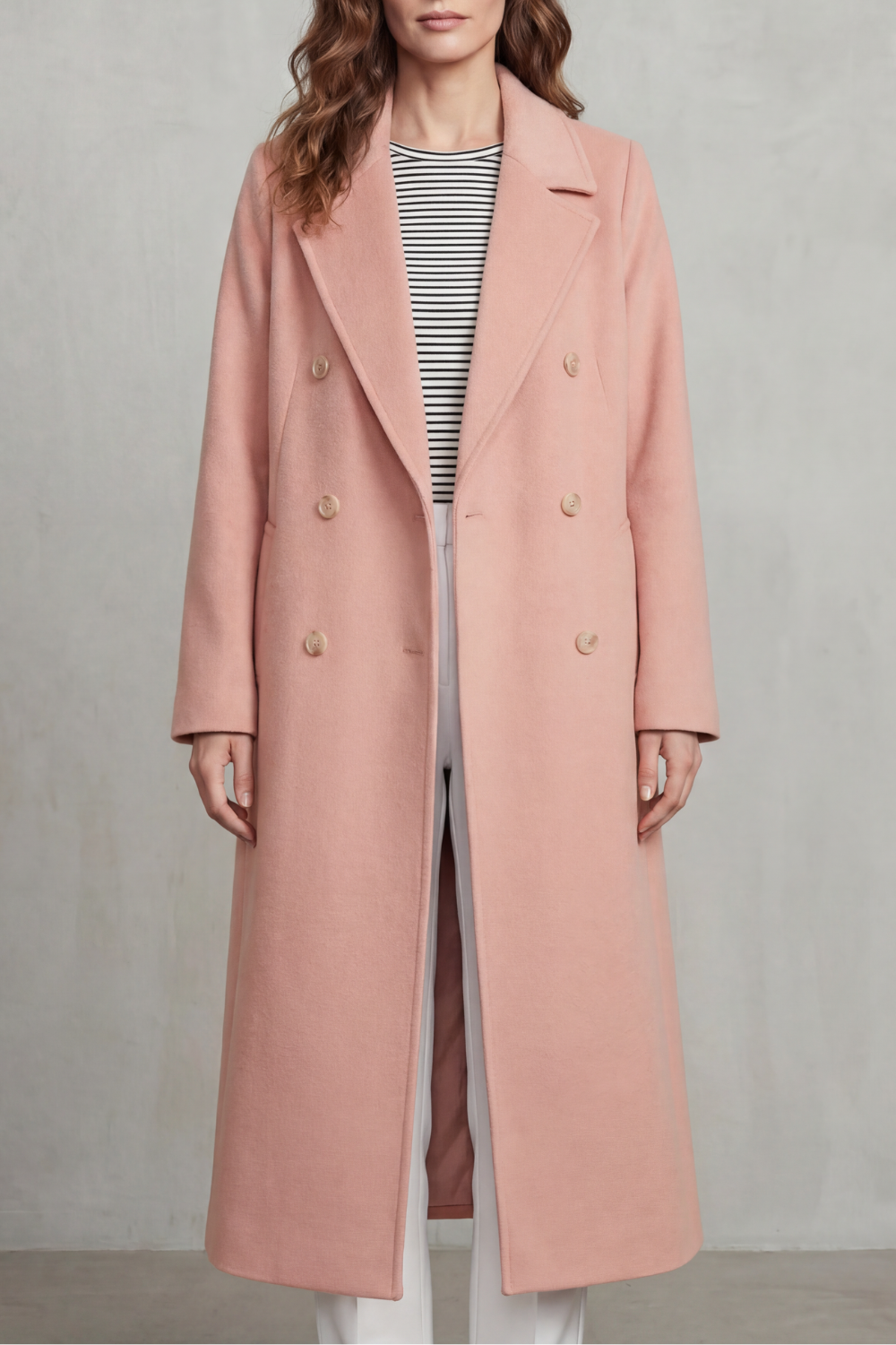 Maelisette – Double-breasted design – Wool blend coat
