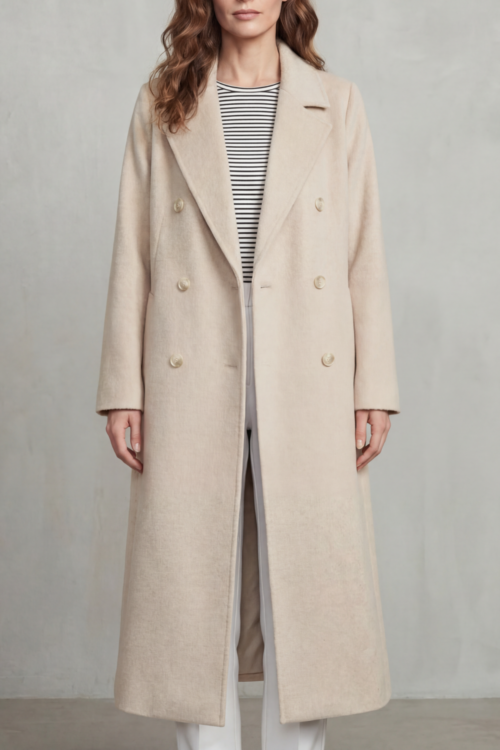 Maelisette – Double-breasted design – Wool blend coat