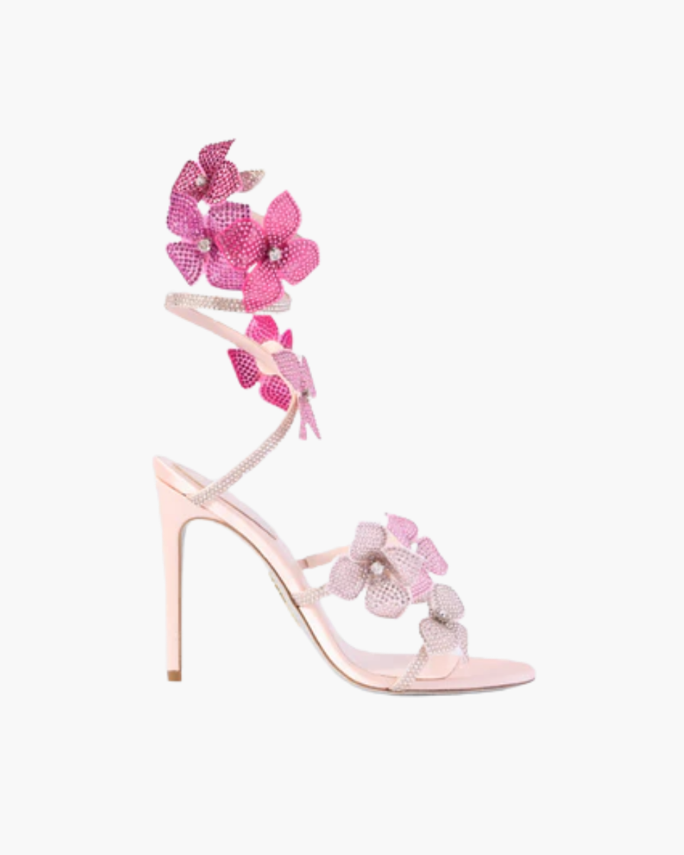 Margeline – Crystal-embellished satin – Floral appliqué heels-10418922520919-ZARA MAE LONDON