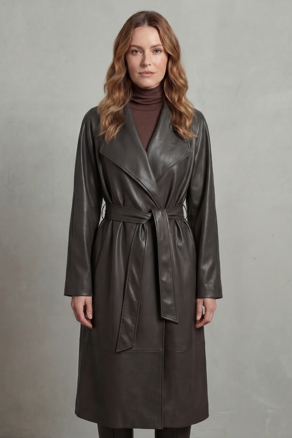 Marzienne – Waist-cinching silhouette – Faux leather trench coat-10482610504023-ZARA MAE LONDON