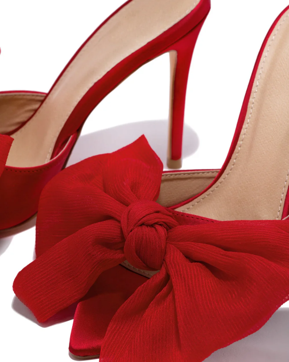 Melodia – Slip-on design – Oversized bow mule heels-10418922717527-ZARA MAE LONDON