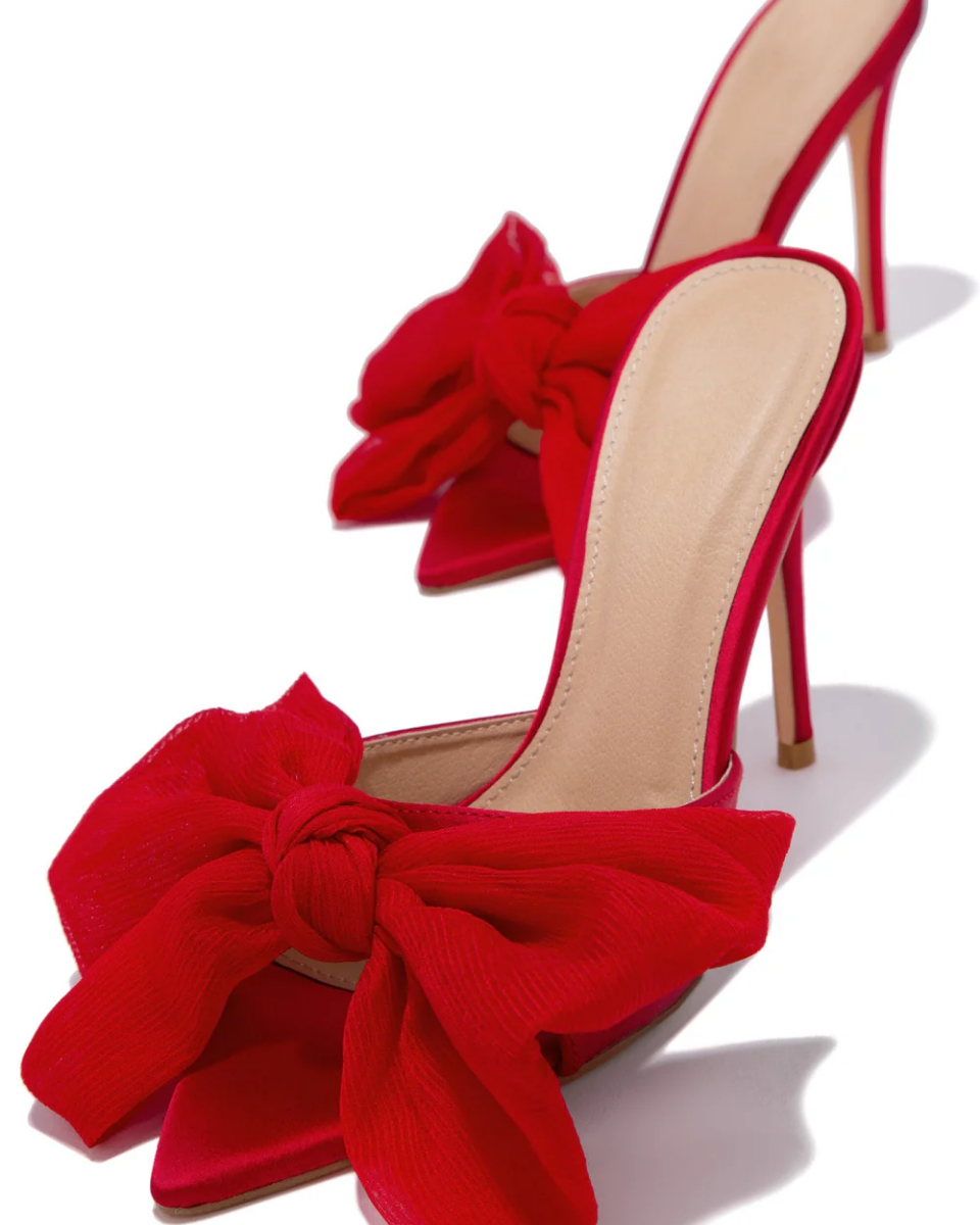 Melodia – Slip-on design – Oversized bow mule heels-10418922717527-ZARA MAE LONDON