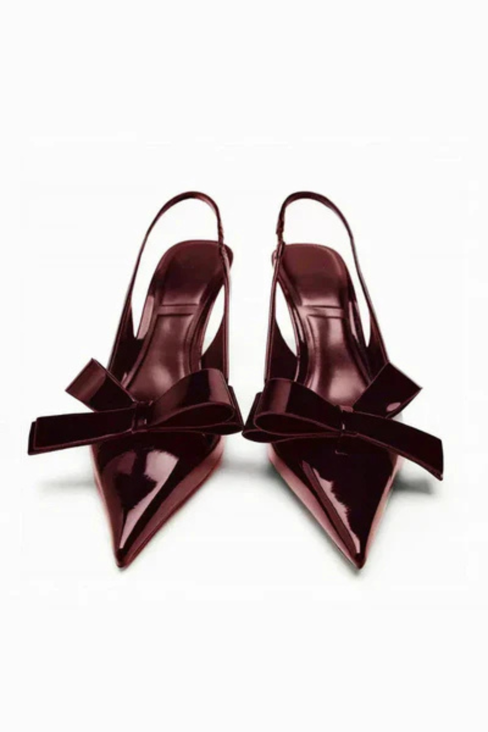 Mirellia – Glossy bow accent – Slingback heels-10426336182615-ZARA MAE LONDON