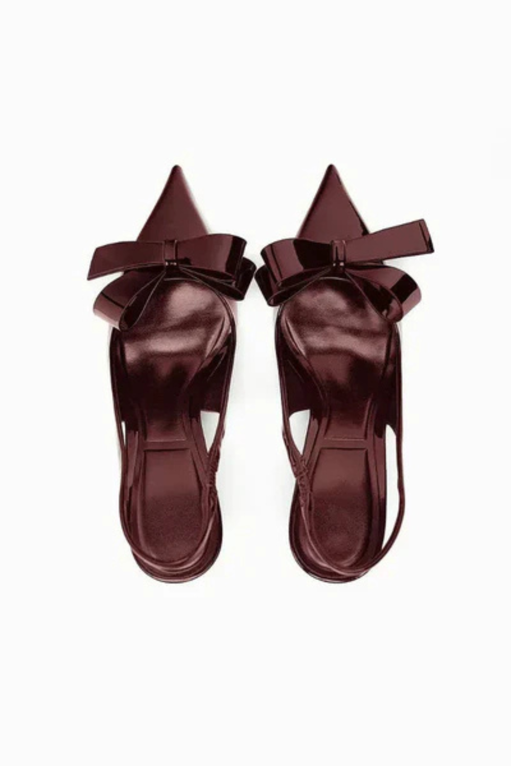 Mirellia – Glossy bow accent – Slingback heels-10426336182615-ZARA MAE LONDON