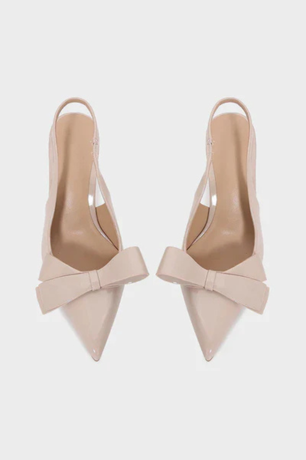 Mirellia – Glossy bow accent – Slingback heels-10426336182615-ZARA MAE LONDON