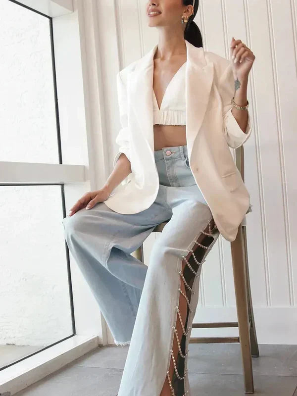 Olivetta – Cut-out design – Wide leg jeans-10427424309591-ZARA MAE LONDON