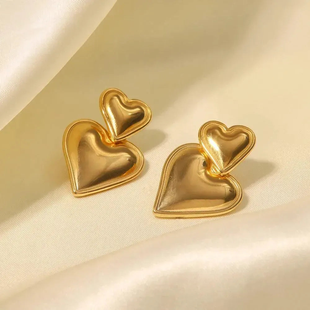 Passione – Double-heart design – Earrings-10419150946647-ZARA MAE LONDON