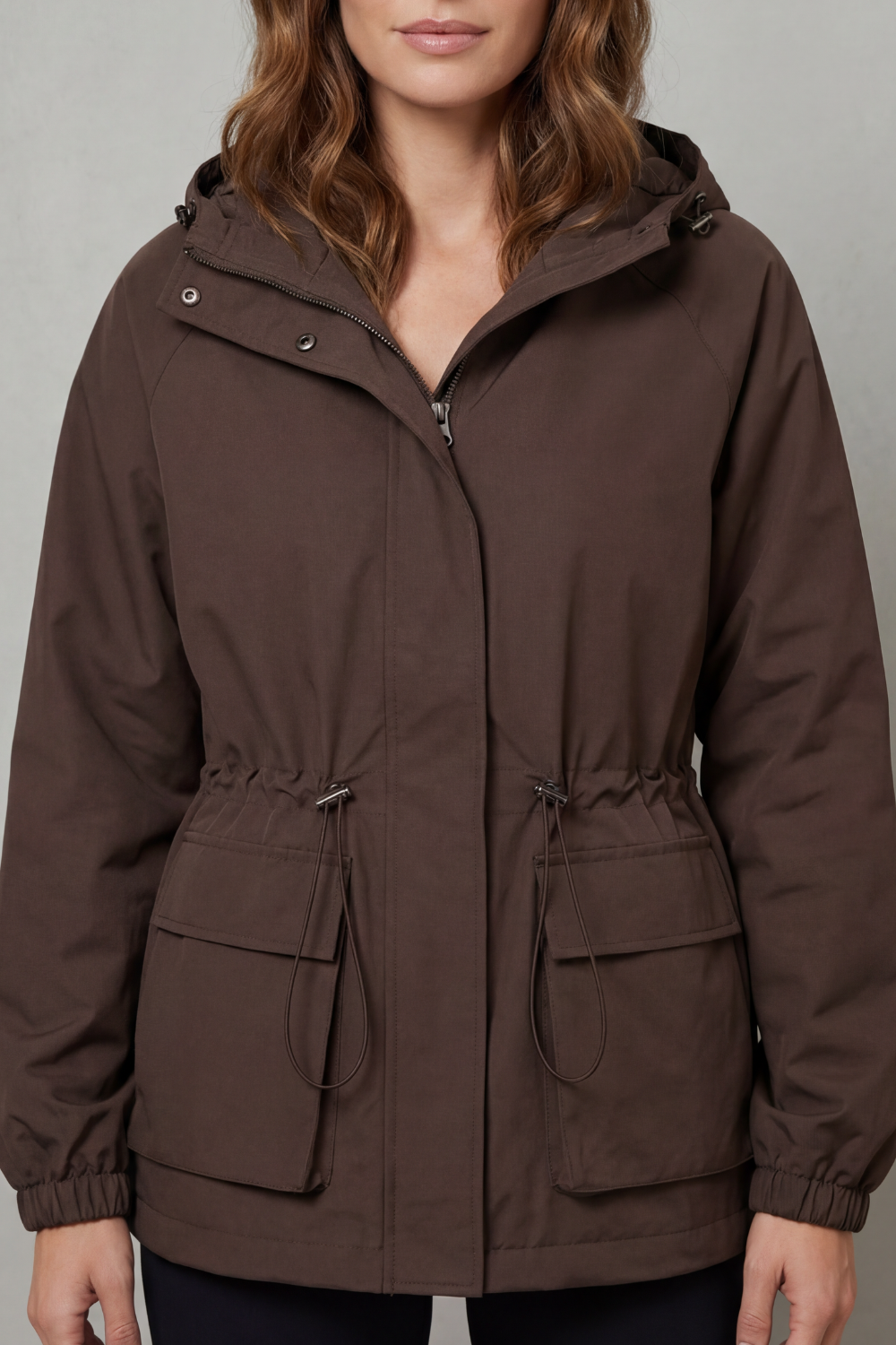 Ravelle – Utility style – Drawstring waterproof jacket