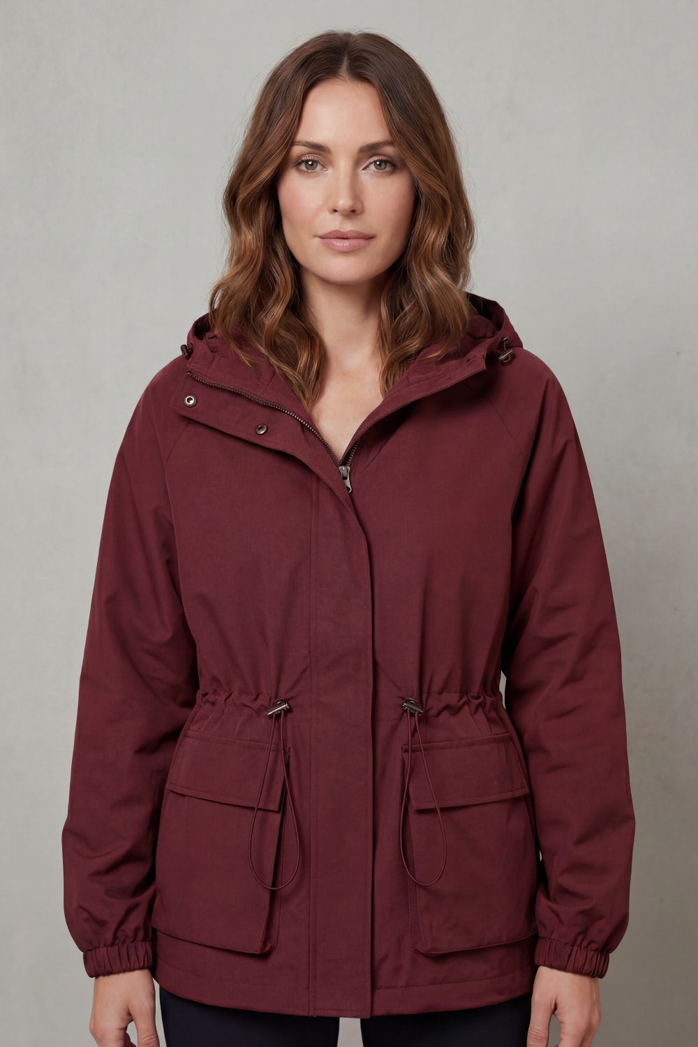 Ravelle – Utility style – Drawstring waterproof jacket