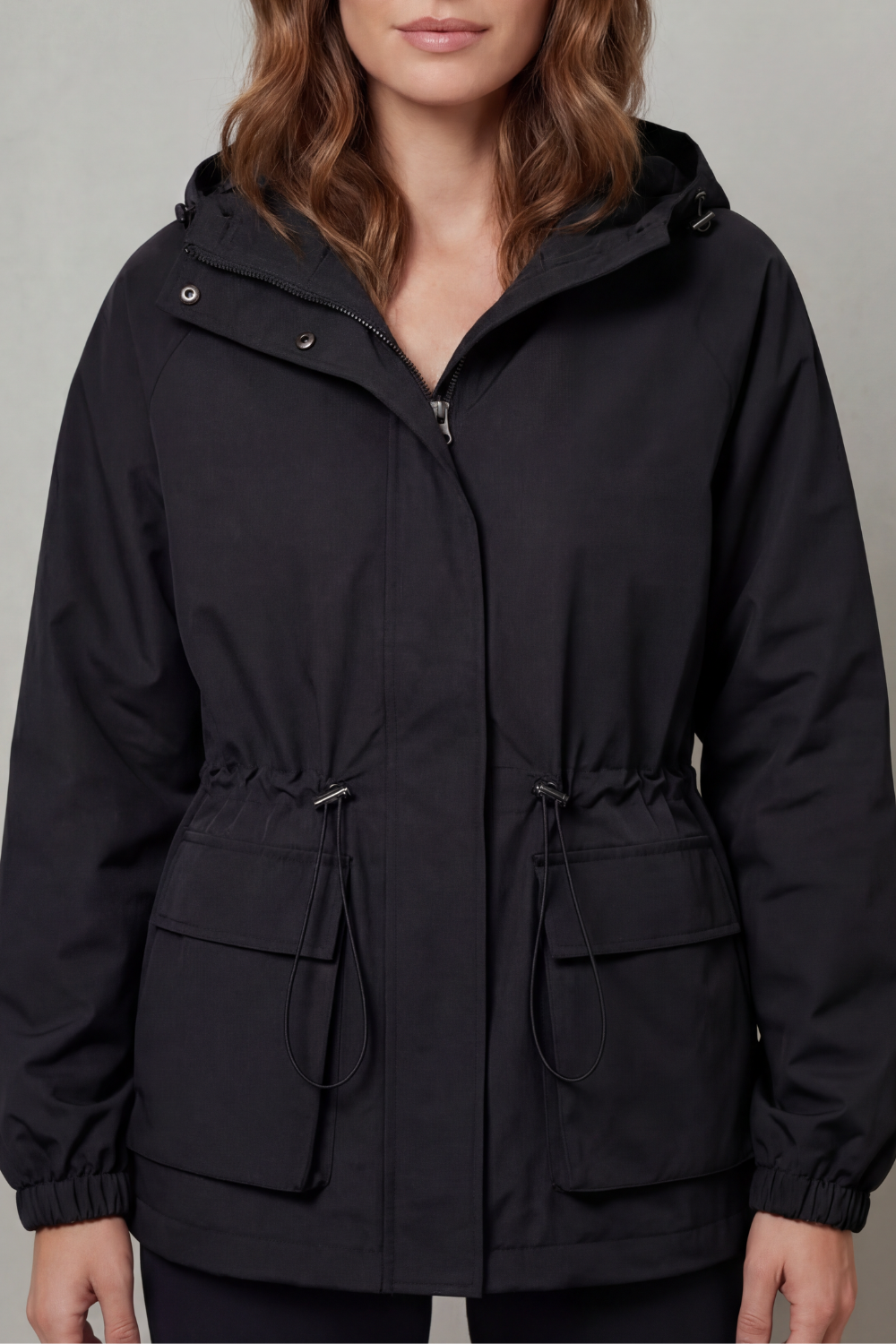 Ravelle – Utility style – Drawstring waterproof jacket