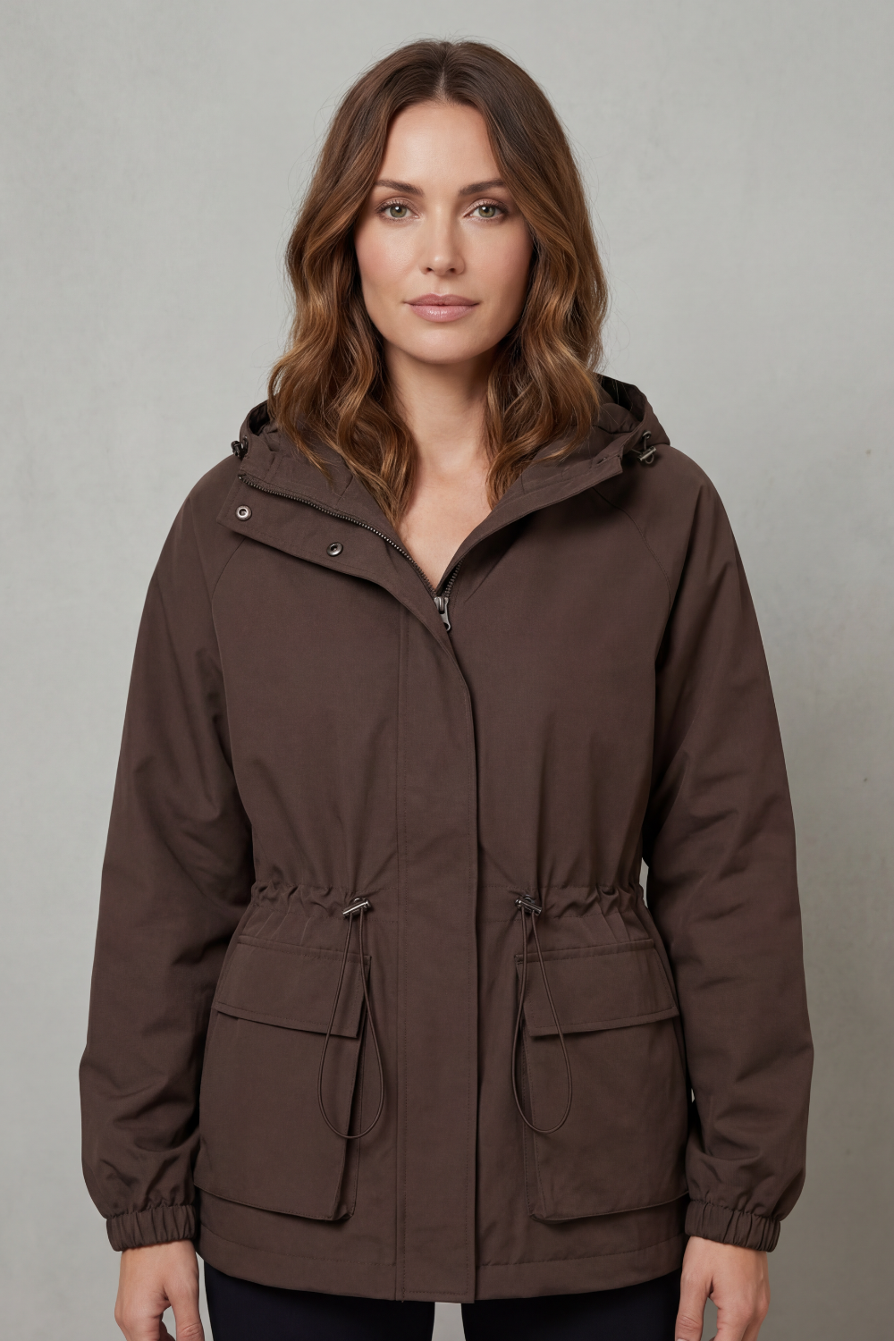 Ravelle – Utility style – Drawstring waterproof jacket