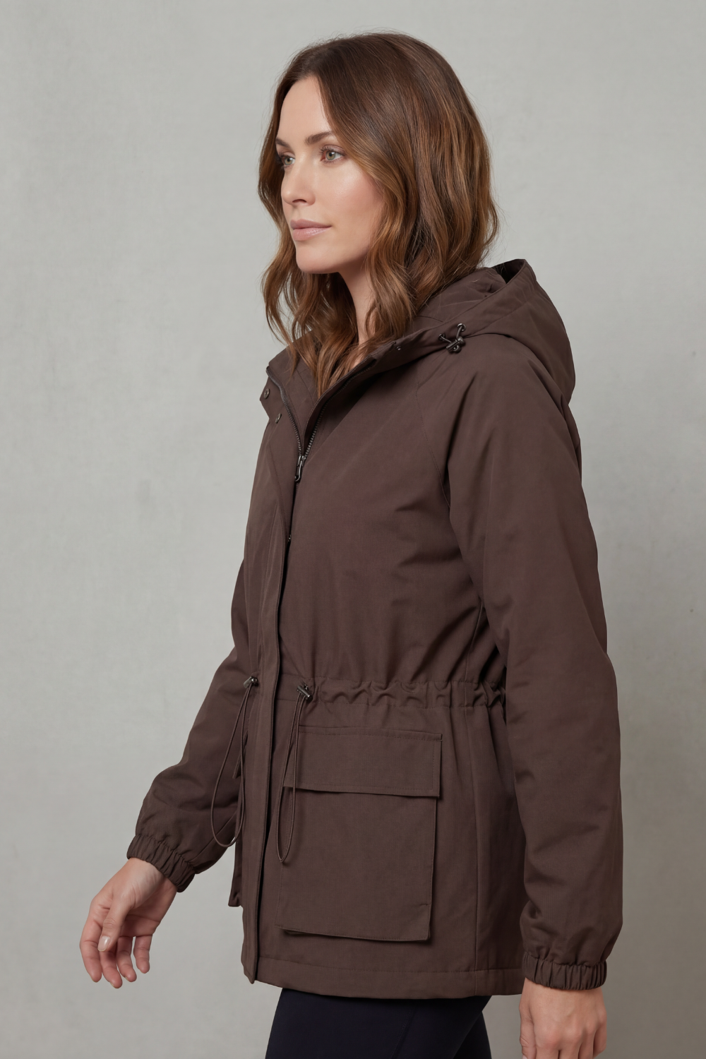 Ravelle – Utility style – Drawstring waterproof jacket