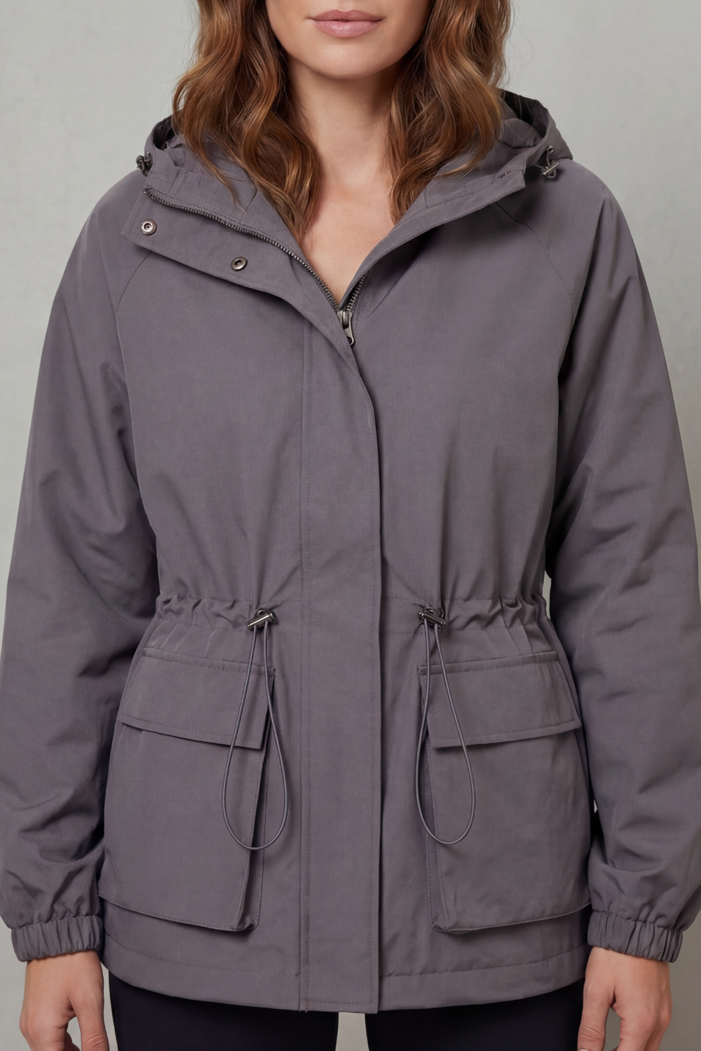 Ravelle – Utility style – Drawstring waterproof jacket