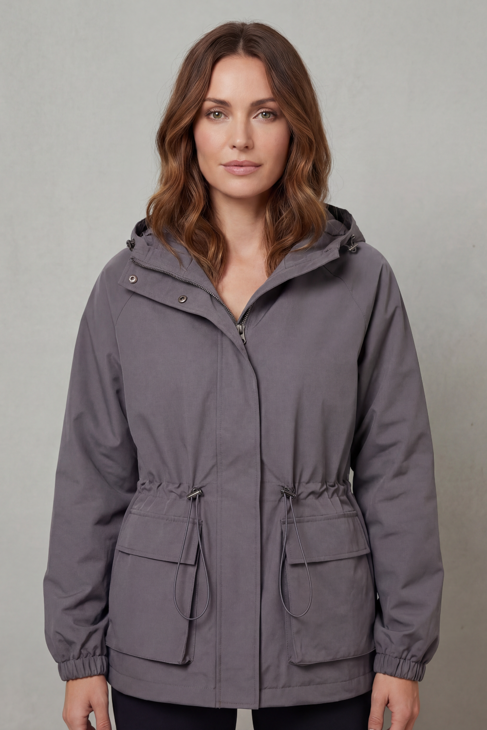 Ravelle – Utility style – Drawstring waterproof jacket