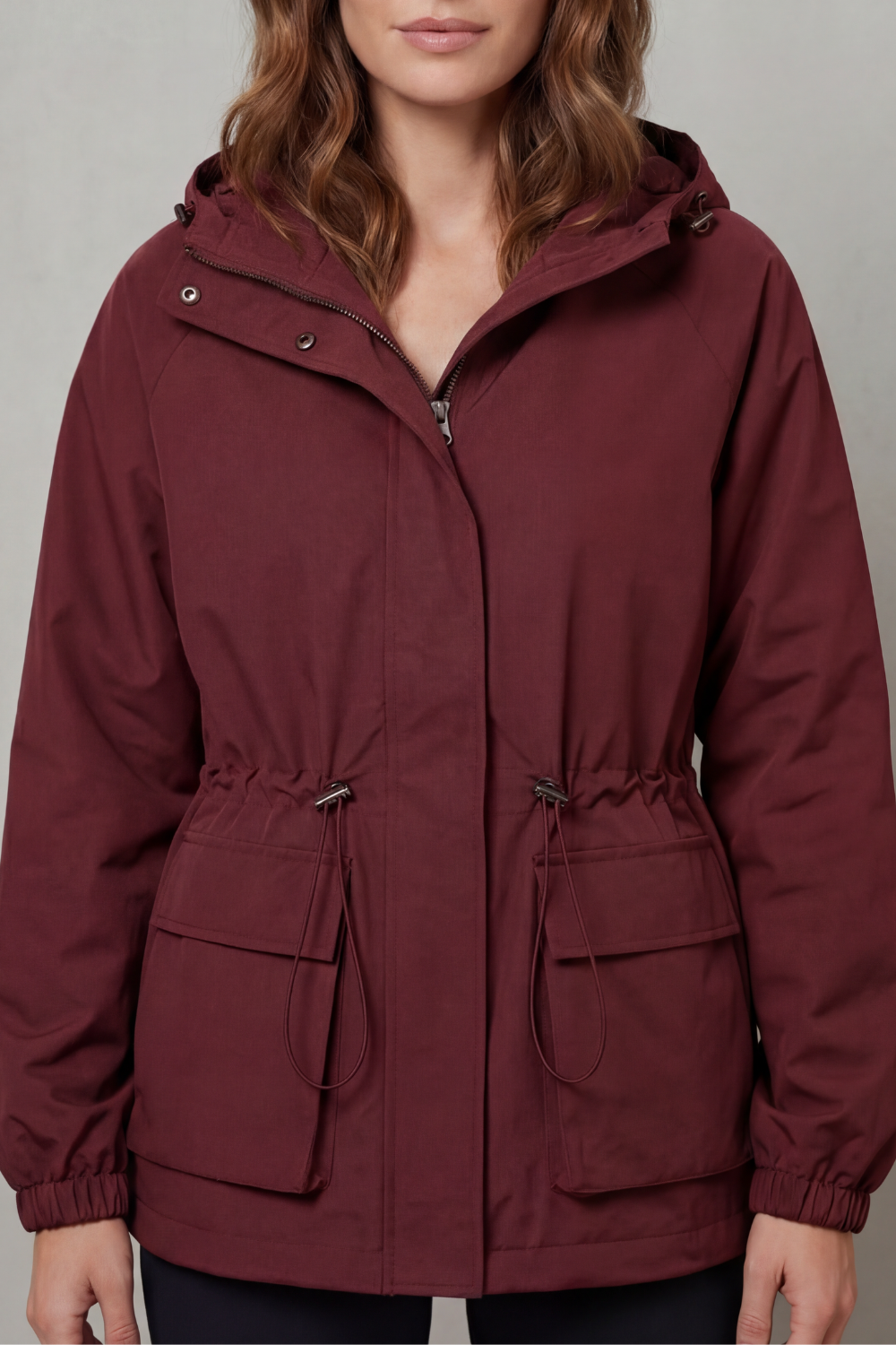 Ravelle – Utility style – Drawstring waterproof jacket