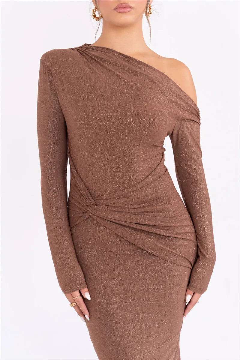 Delia – Asymmetric drape – Maxi dress-10421941043543-ZARA MAE LONDON