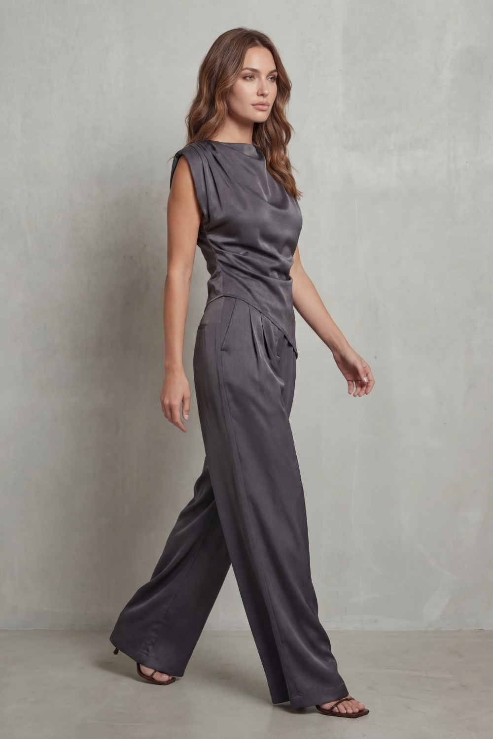 Selora – Draped waist detail – Casual elegance set-10490758988119-ZARA MAE LONDON