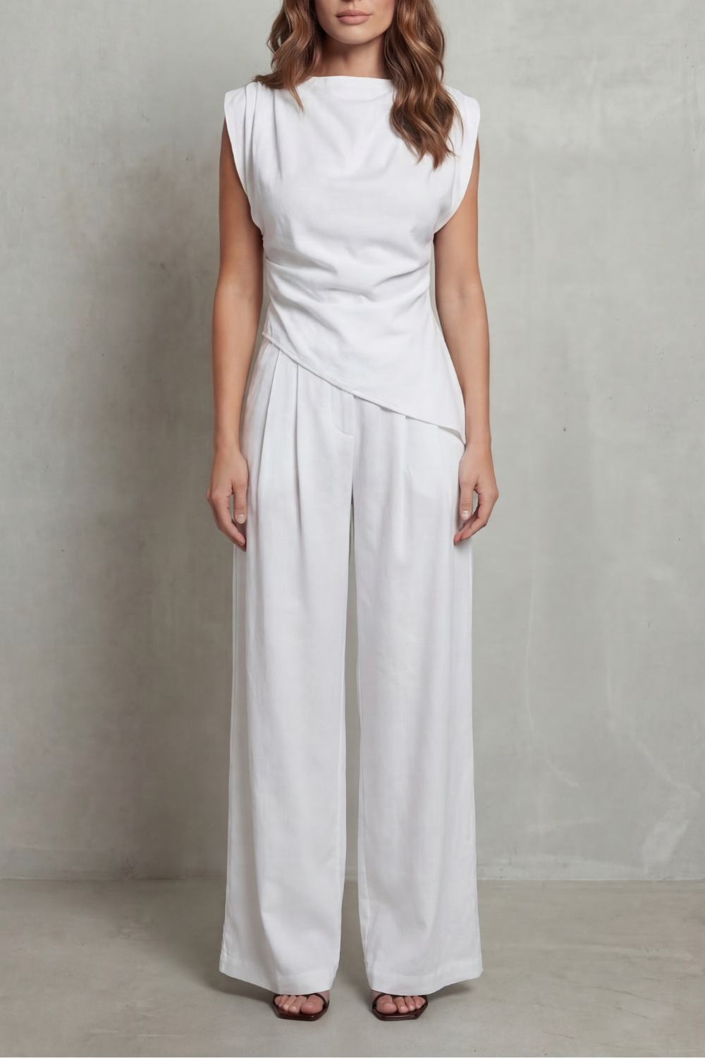 Selora – Draped waist detail – Casual elegance set-10490758988119-ZARA MAE LONDON