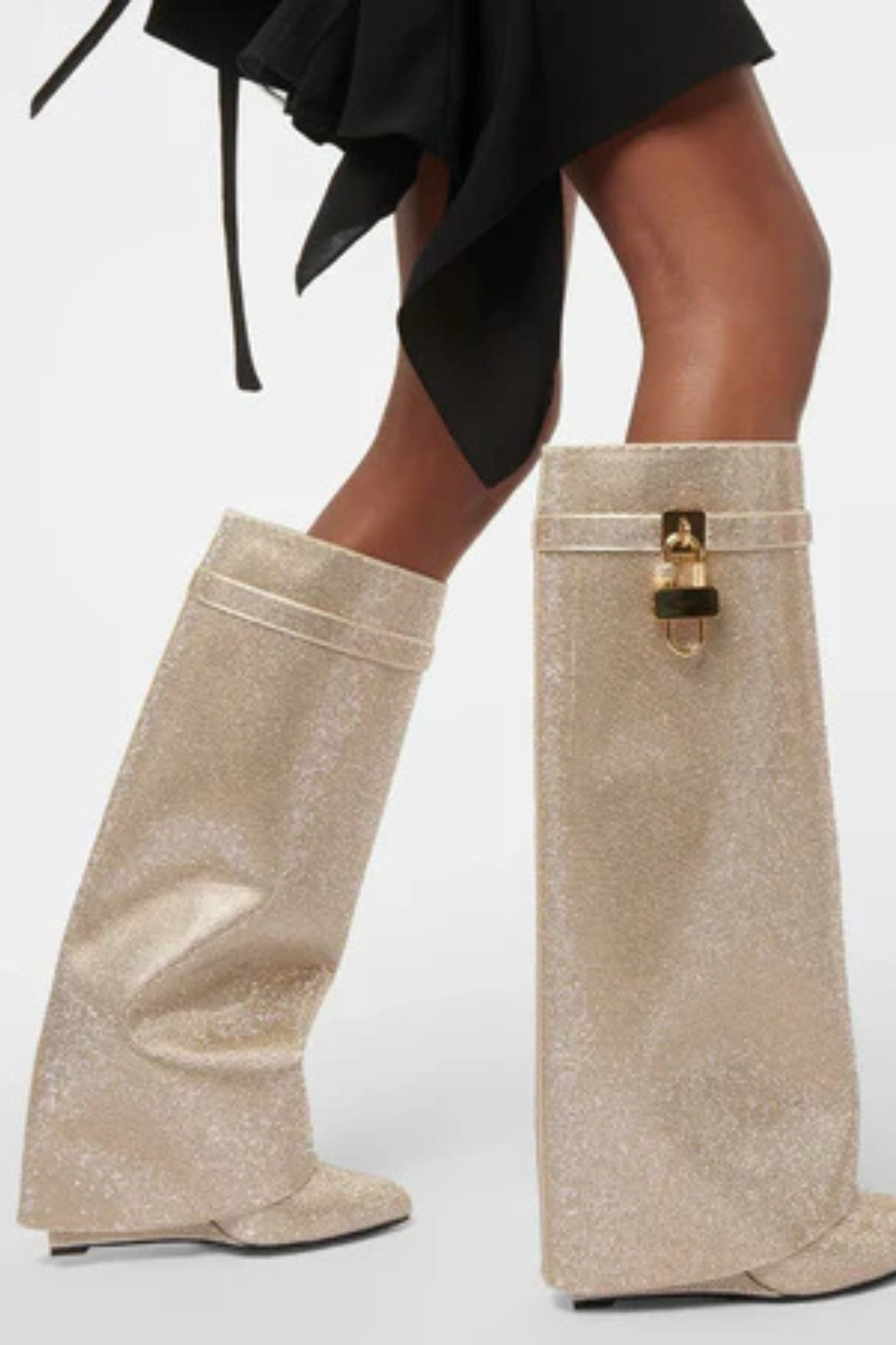 Serelina – Crystal mesh glamour – Knee-high boots-10426336280919-ZARA MAE LONDON