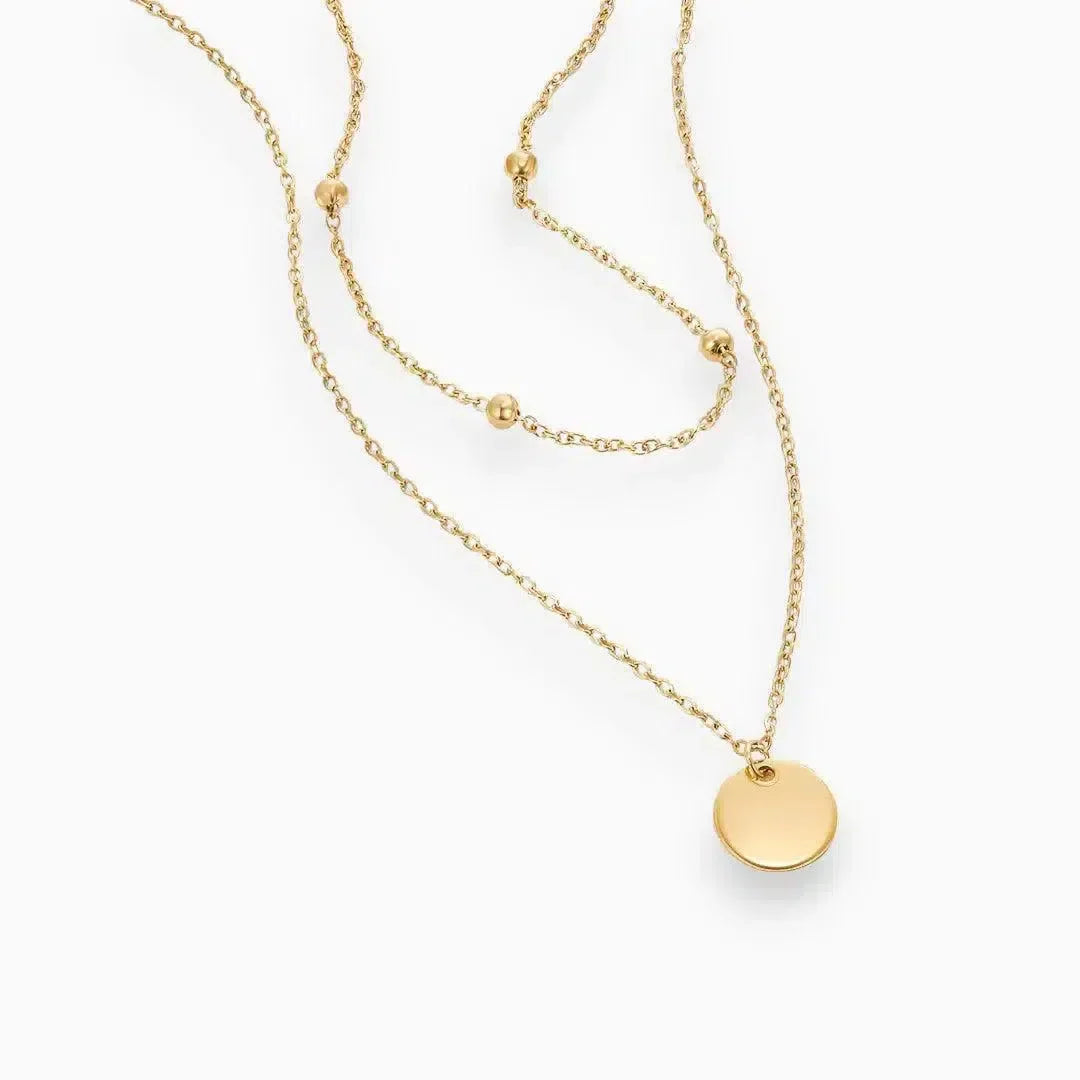 Solania – Layered disc design – Pendant necklace-10419161071959-ZARA MAE LONDON