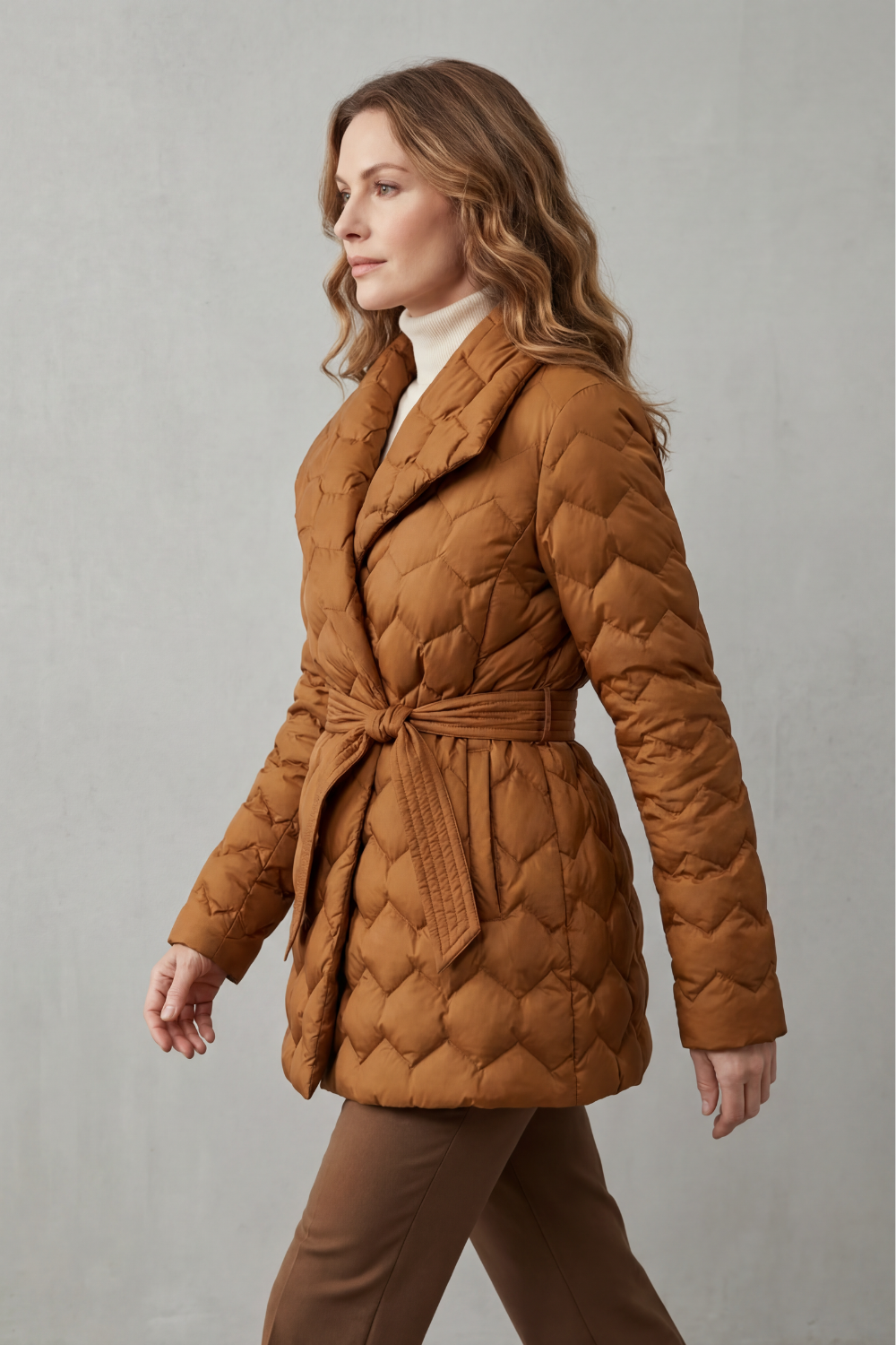 Solenza – Sculpted quilt – Belted puffer jacket-10469897437527-ZARA MAE LONDON
