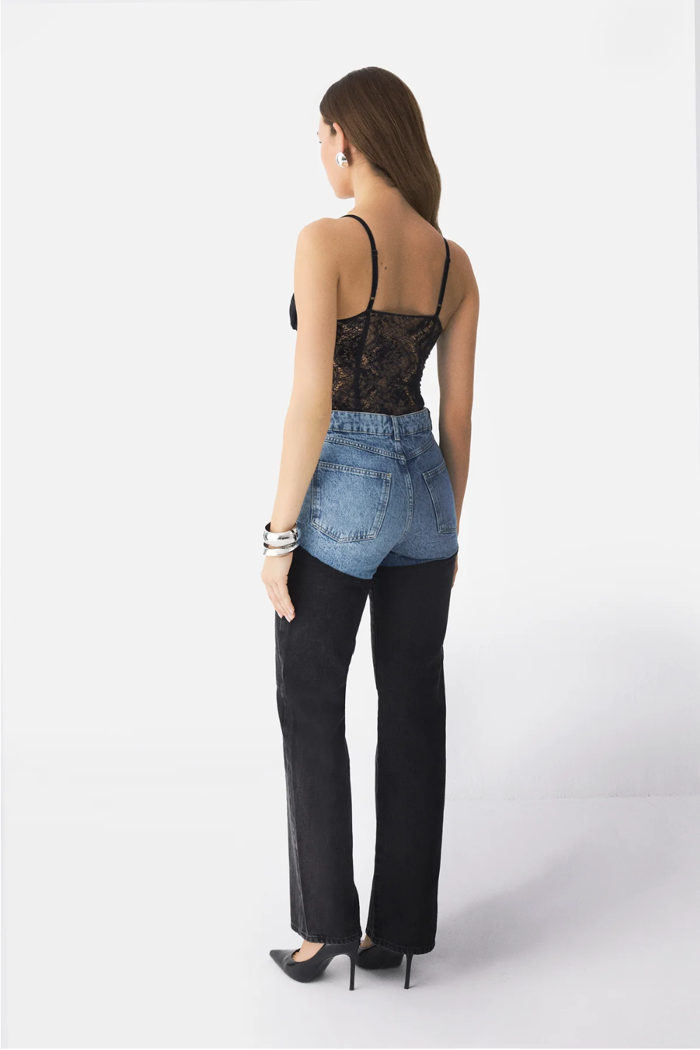 Valbrune – Two-tone illusion – High-rise straight jeans-10426264977751-ZARA MAE LONDON