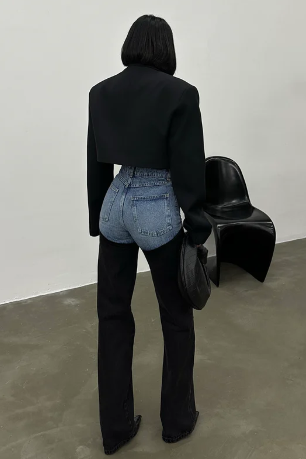 Valbrune – Two-tone illusion – High-rise straight jeans-10426264977751-ZARA MAE LONDON