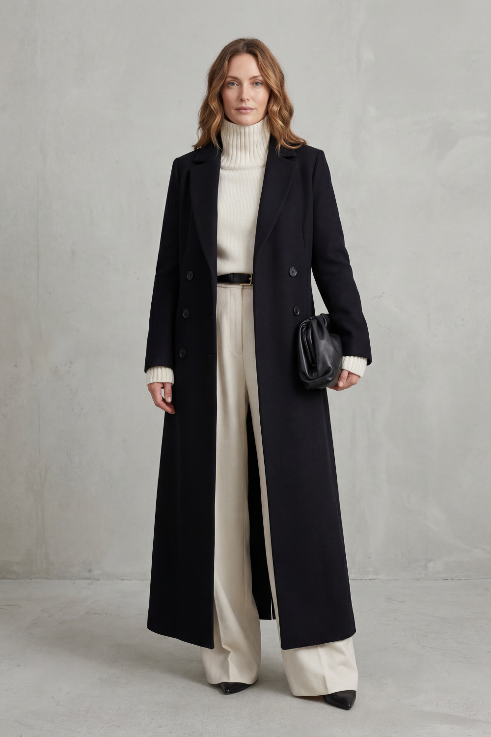 Valderine – Tailored fit – Long wool coat
