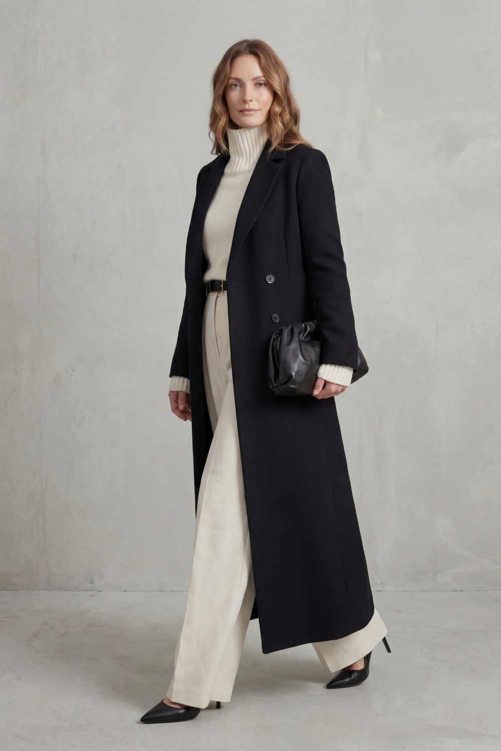Valderine – Tailored fit – Long wool coat