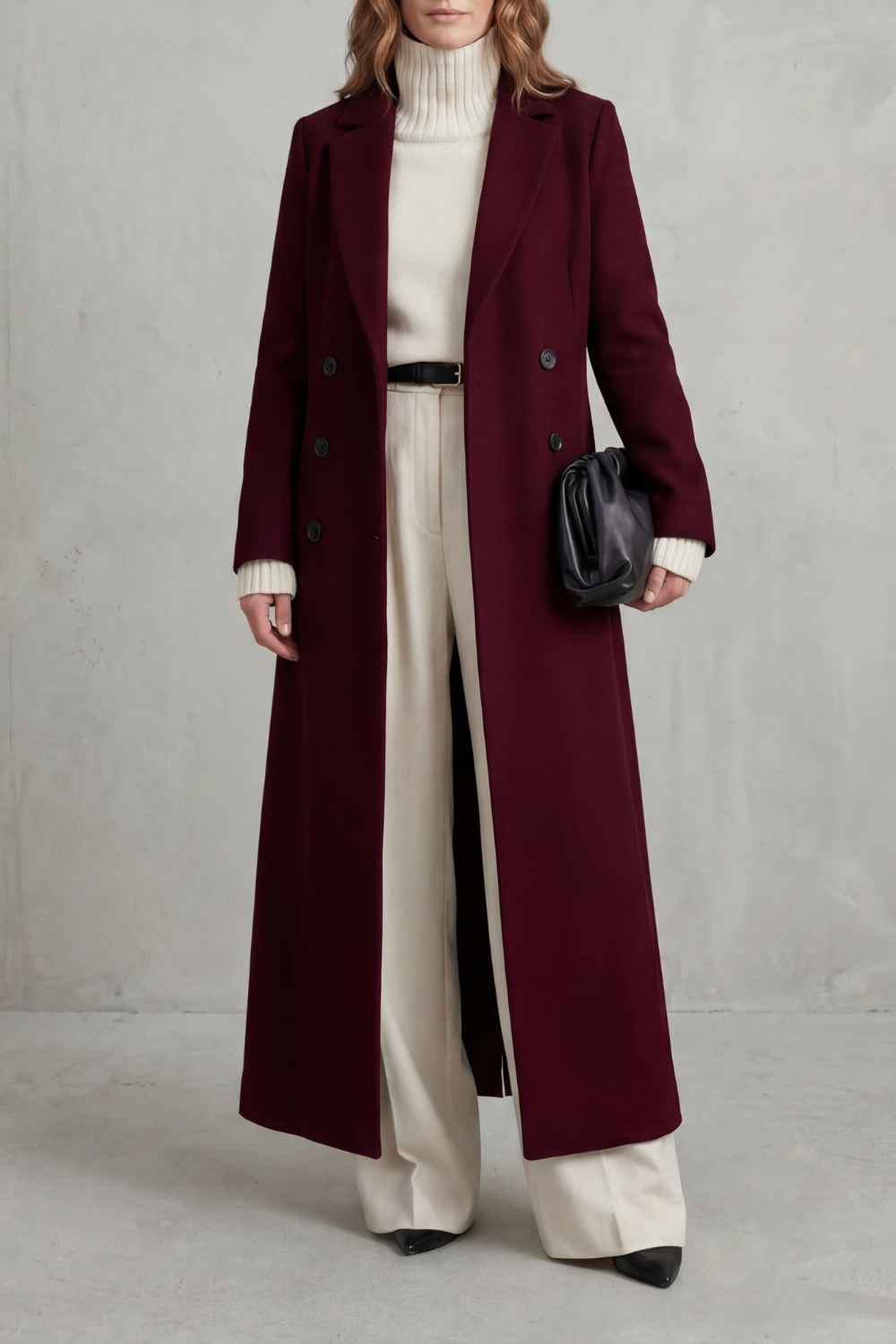Valderine – Tailored fit – Long wool coat