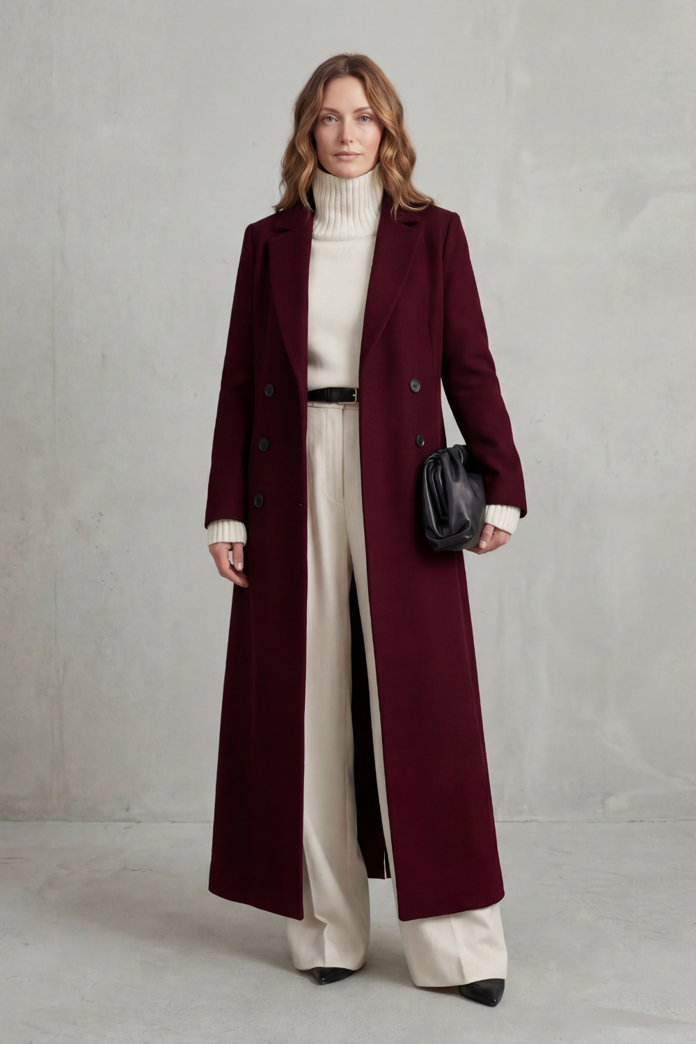 Valderine – Tailored fit – Long wool coat