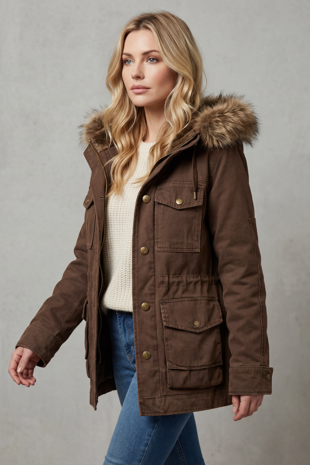 Vellière – Faux fur trim – Hooded parka-10481806344535-ZARA MAE LONDON