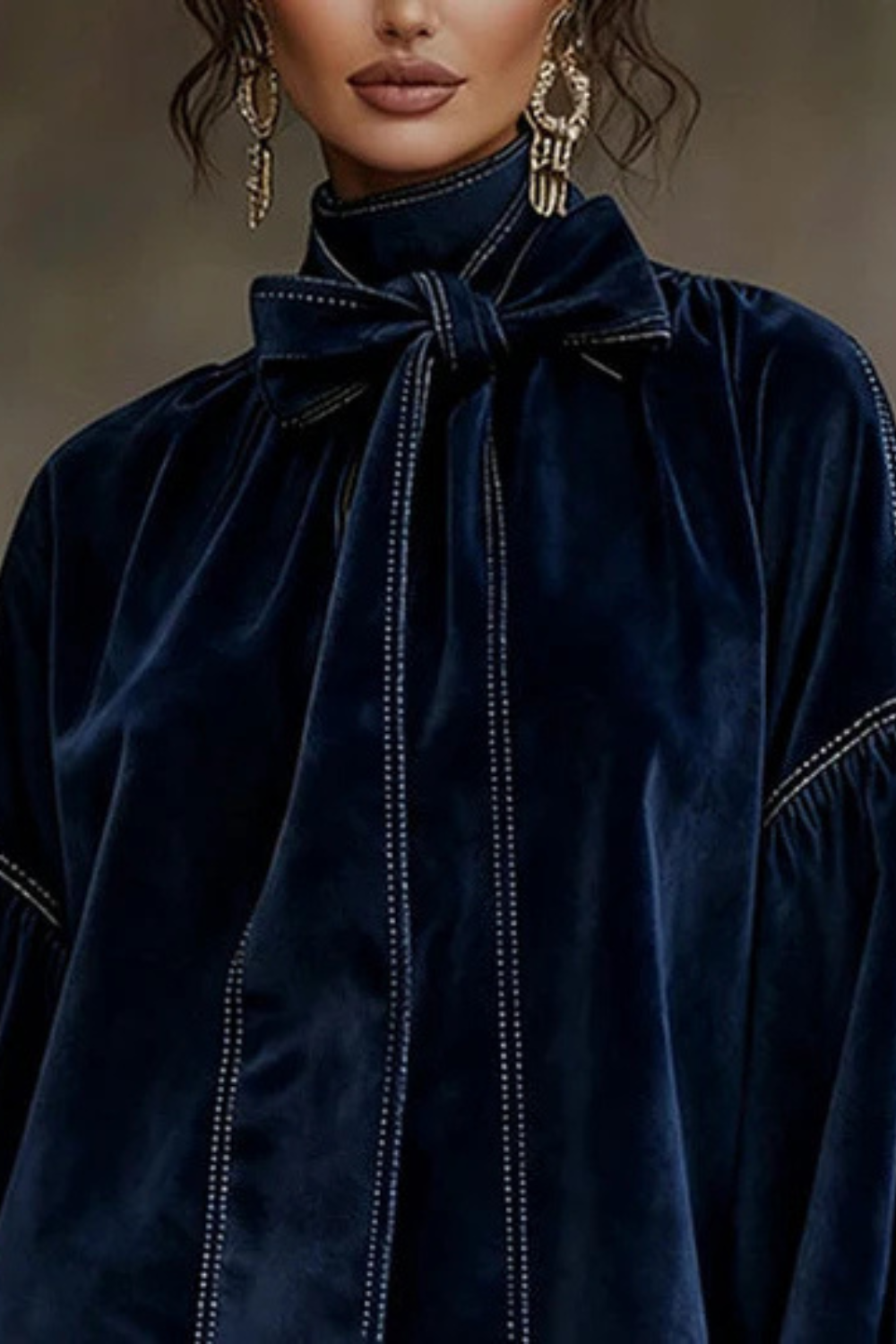 Velourine – Bow neck elegance – Mini dress-10428391620951-ZARA MAE LONDON