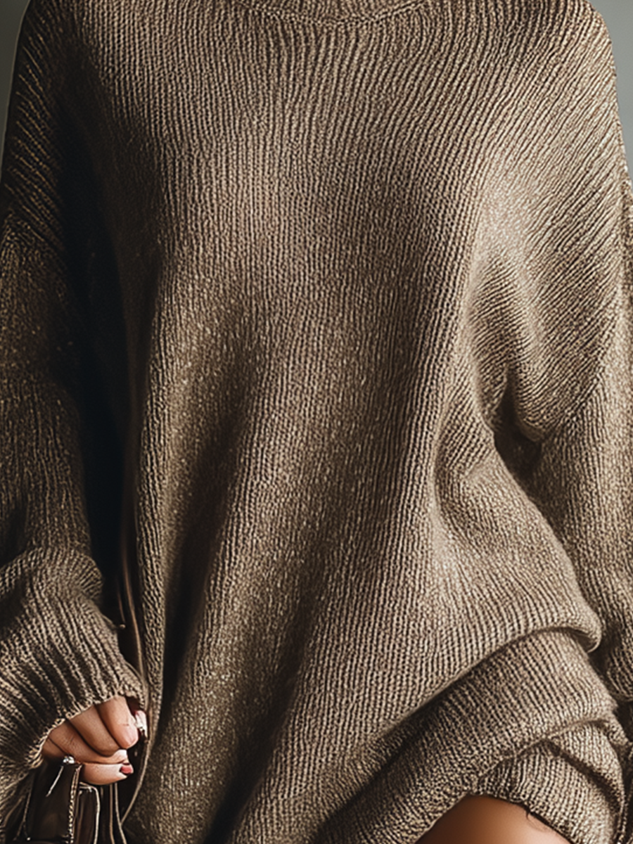 Bellavue – Oversized comfort – Turtleneck sweater dress-10434816115031-ZARA MAE LONDON