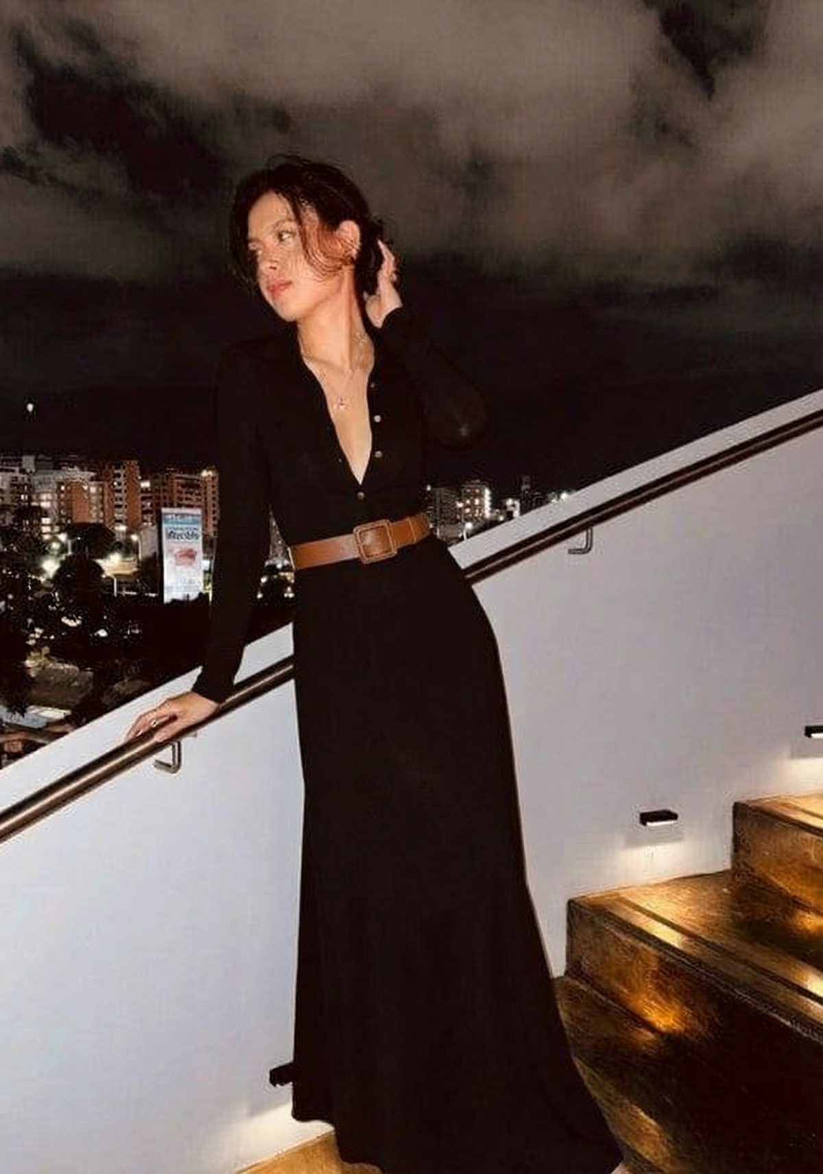 Azura – Button-down wrap dress – Belted maxi dress