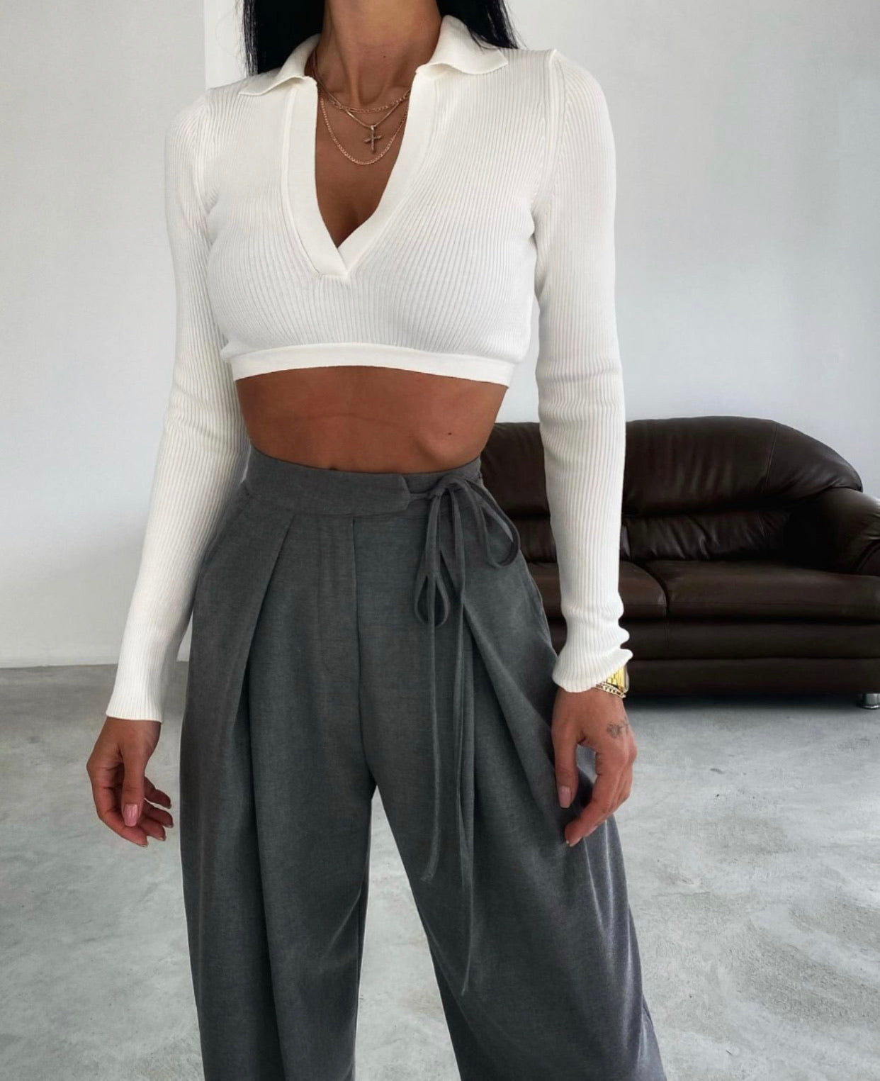 Wide Legs Pleated Trousers-10427394785623-ZARA MAE LONDON